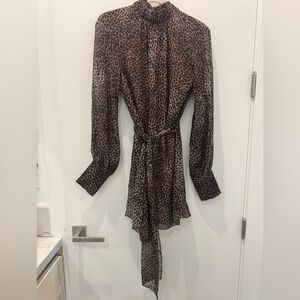 Frame cheetah print dress